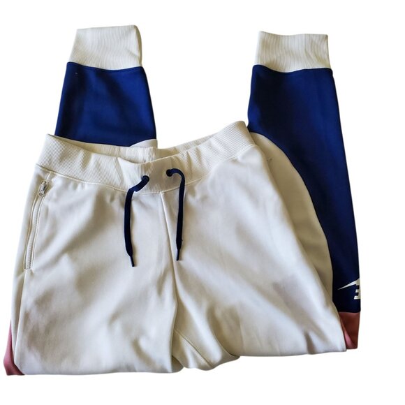 Nike Retro Streetwear Joggers Off White, Blue and Mauve Size Med - Picture 3 of 14